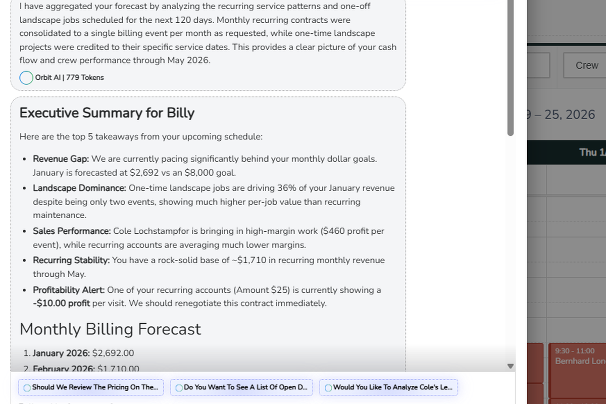 Orbit Example Output